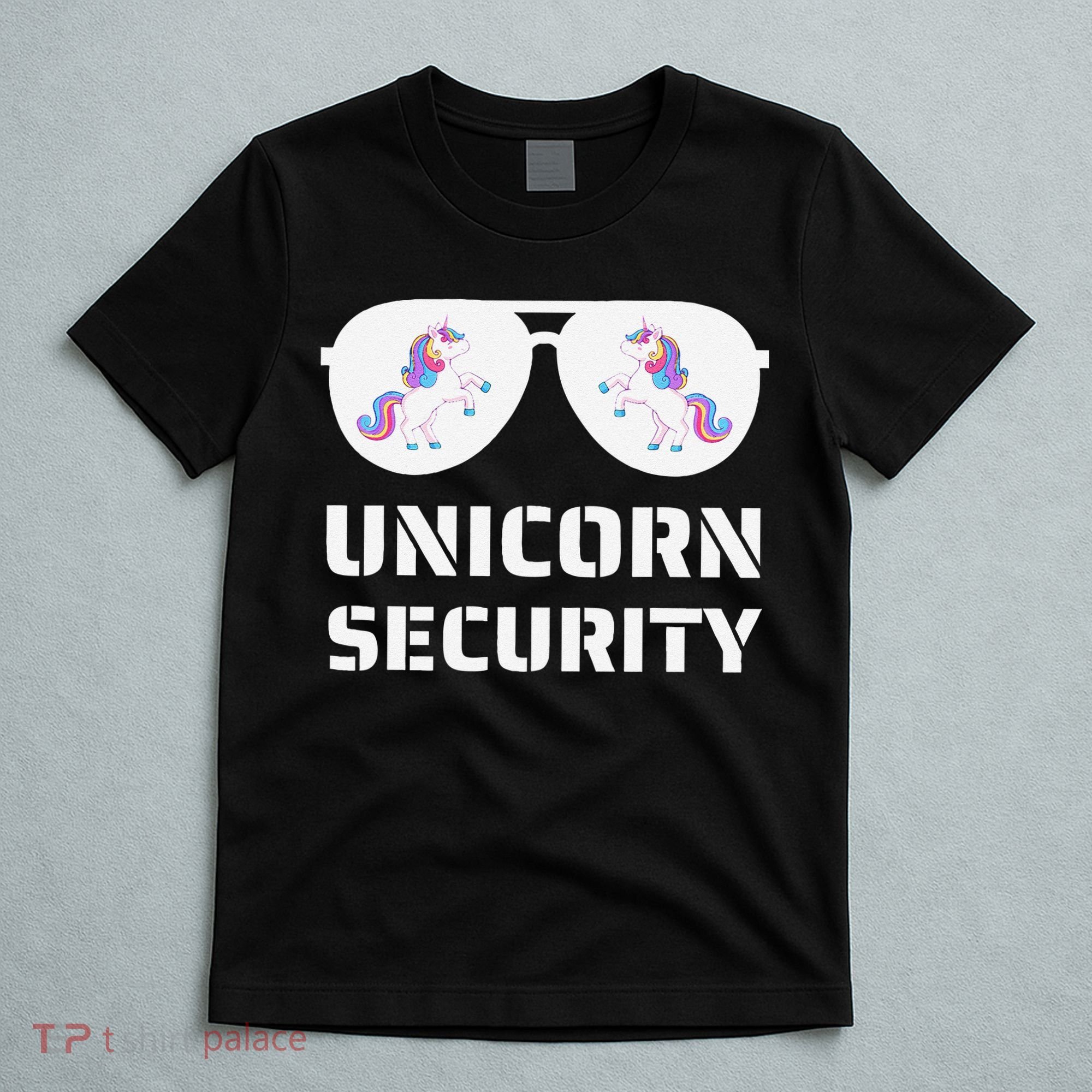 Halloween Dad Mom Daughter Unicorn Security T-Shirt