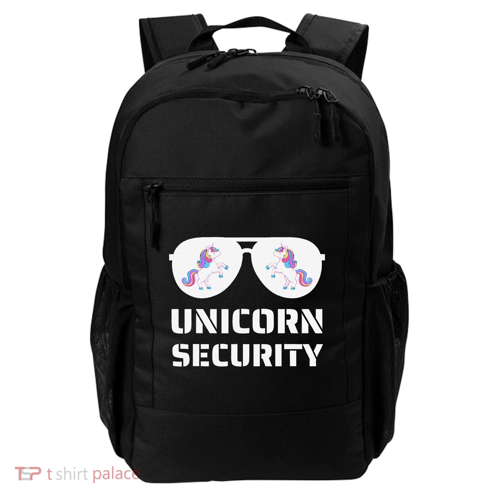 Halloween Dad Mom Daughter Unicorn Security Backpack