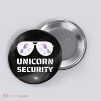 Halloween Dad Mom Daughter Unicorn Security Button thumb 0