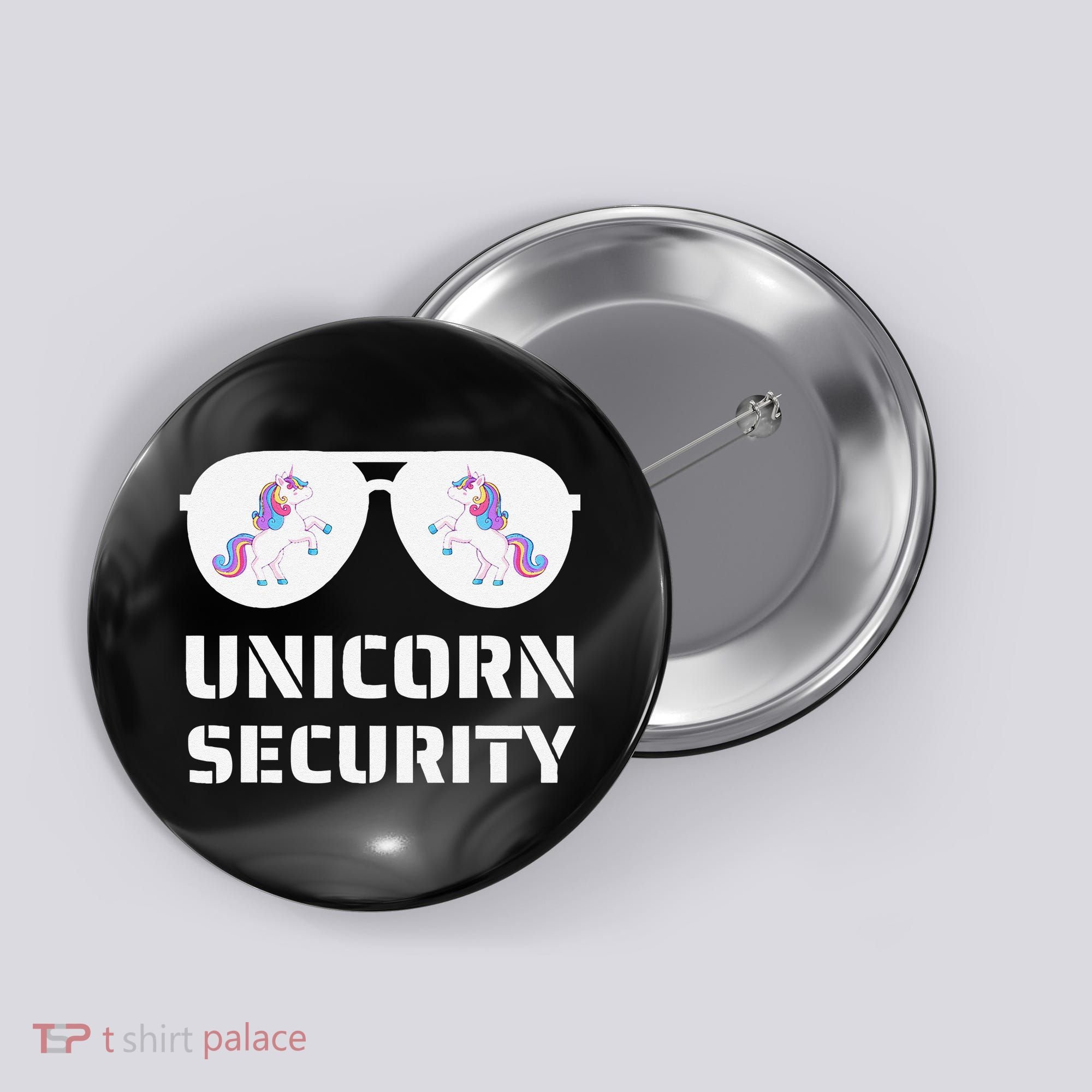 Halloween Dad Mom Daughter Unicorn Security Button