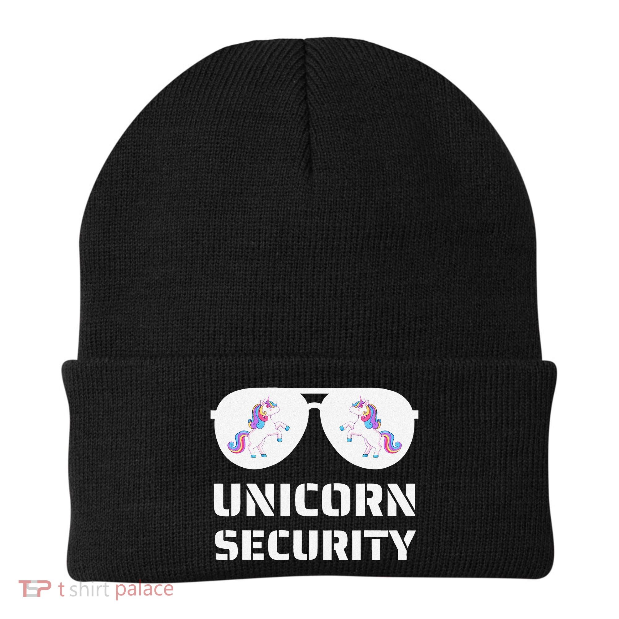 Halloween Dad Mom Daughter Unicorn Security Beanie