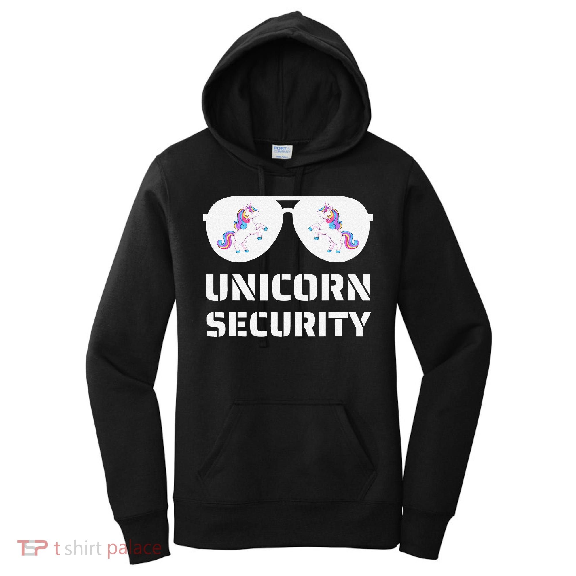 Halloween Dad Mom Daughter Unicorn Security Women's Hoodie