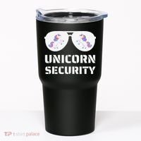 Halloween Dad Mom Daughter Unicorn Security Tumbler thumb 0