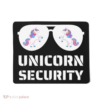 Halloween Dad Mom Daughter Unicorn Security Mousepad