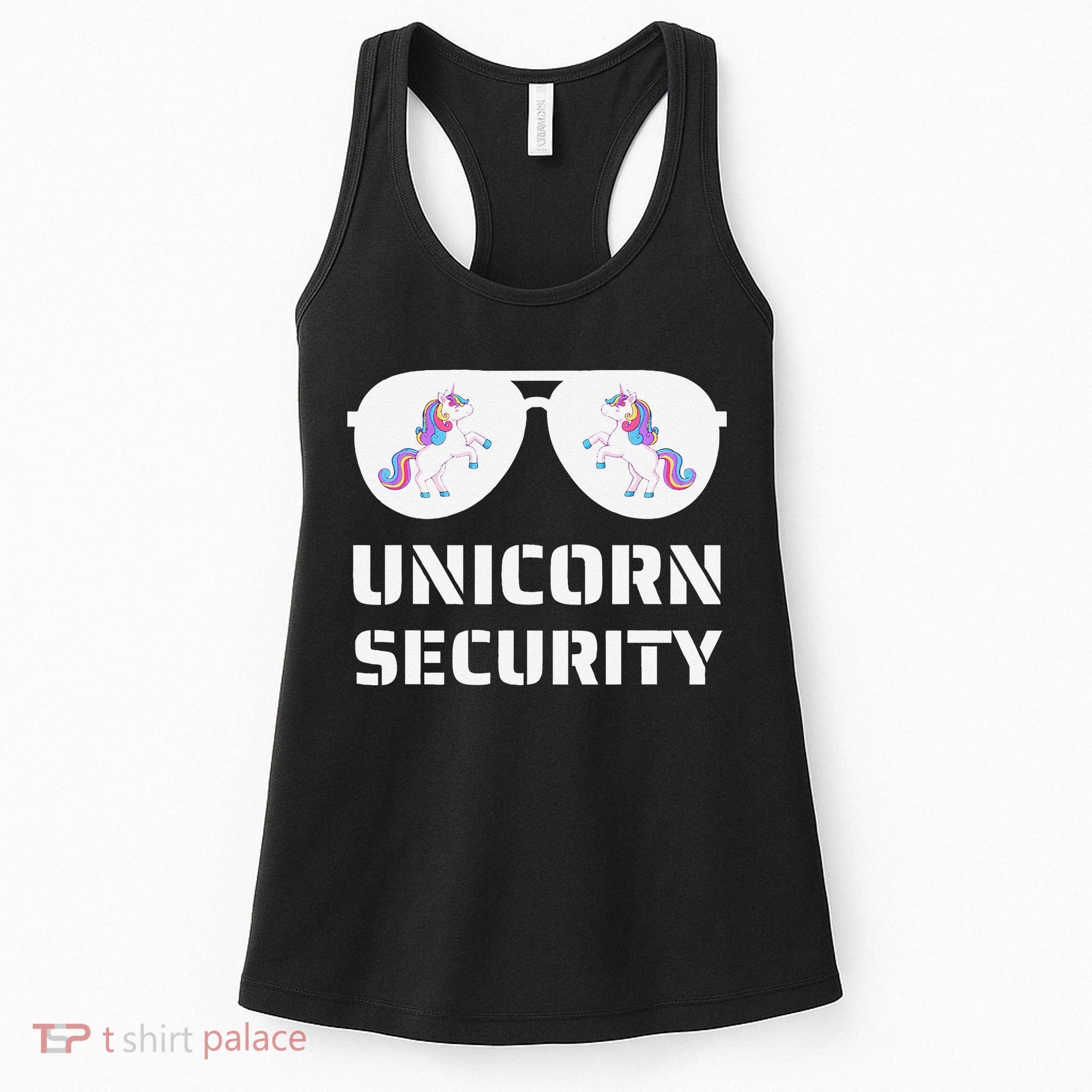 Halloween Dad Mom Daughter Unicorn Security Women's Tank Top
