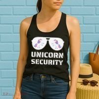 Halloween Dad Mom Daughter Unicorn Security Women's Tank Top thumb 2