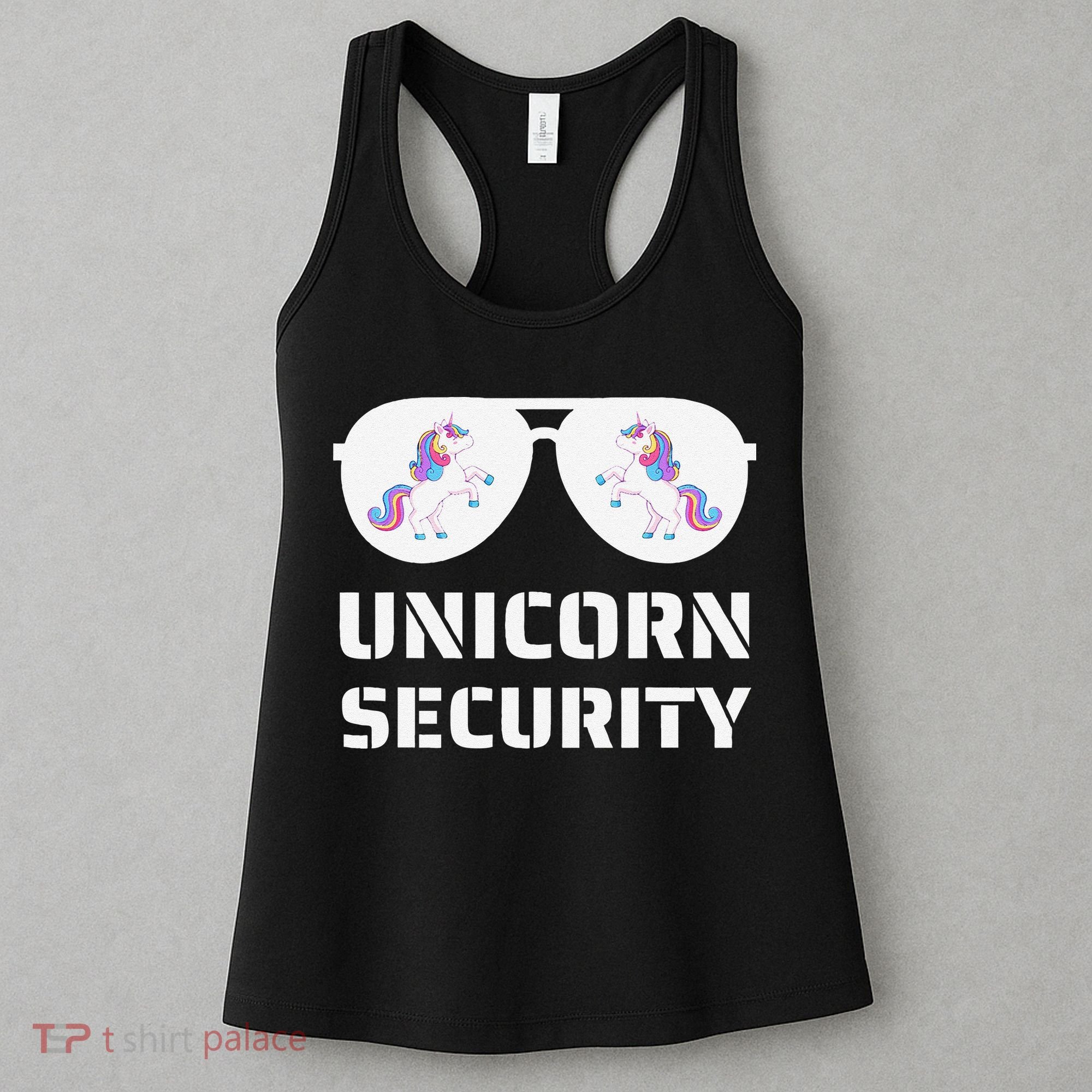 Halloween Dad Mom Daughter Unicorn Security Women's Tank Top