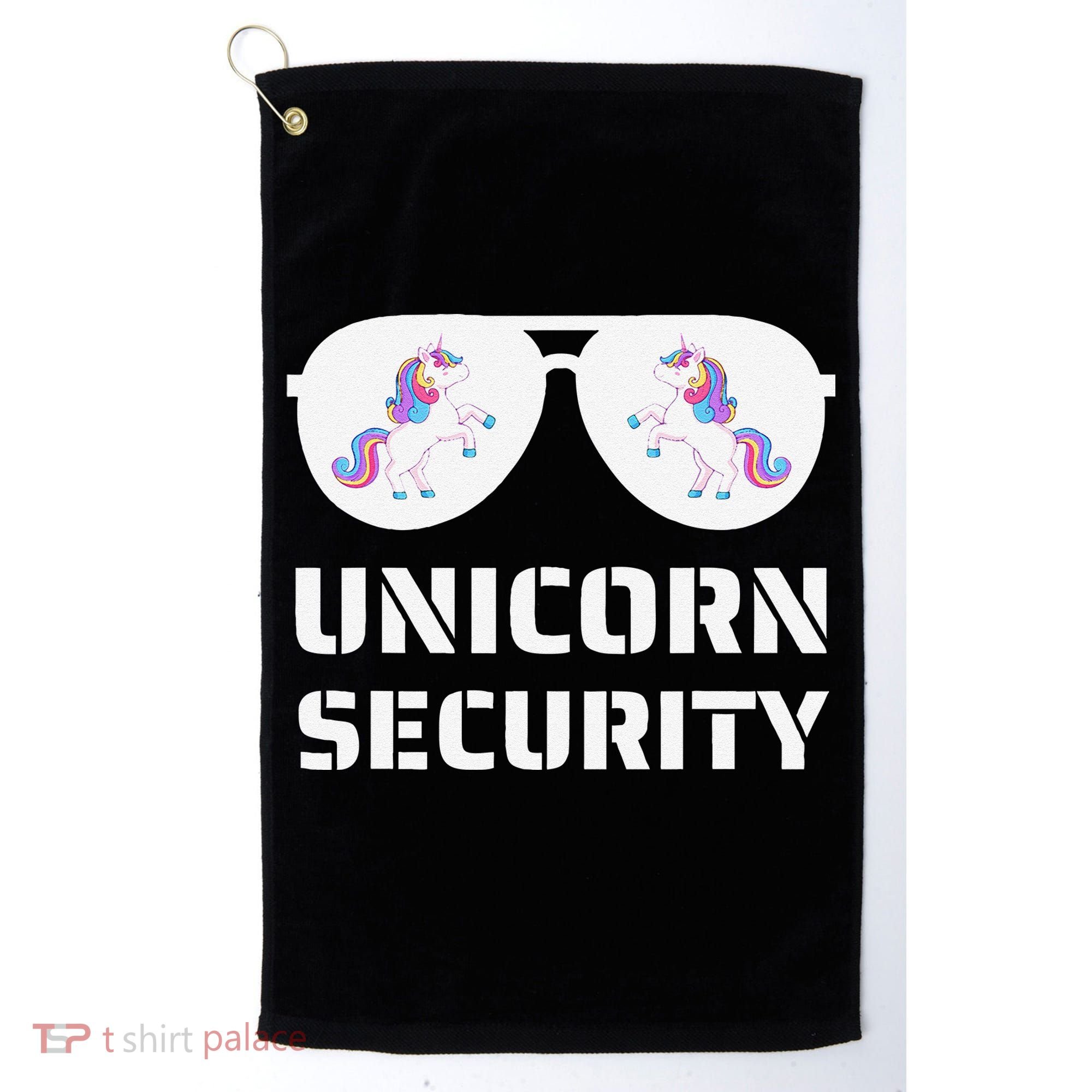 Halloween Dad Mom Daughter Unicorn Security Golf Towel