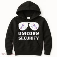Halloween Dad Mom Daughter Unicorn Security Kids Hoodie thumb 0