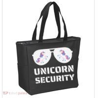 Halloween Dad Mom Daughter Unicorn Security Tote Bag thumb 2