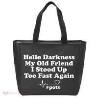 Hello Darkness My Old Friend I Stood Up Too Fast Again Pots Tote Bag thumb 0