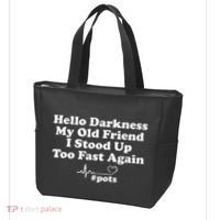 Hello Darkness My Old Friend I Stood Up Too Fast Again Pots Tote Bag thumb 3