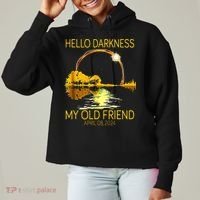 Hello Darkness My Old Friend Funny 2024 Solar Eclipse 4.8.24 Ladies Heavyweight Boxy Pullover Hoodie thumb 0