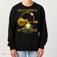 Hello Darkness My Old Friend Funny 2024 Solar Eclipse 4.8.24 Women's Sweatshirt thumb 0