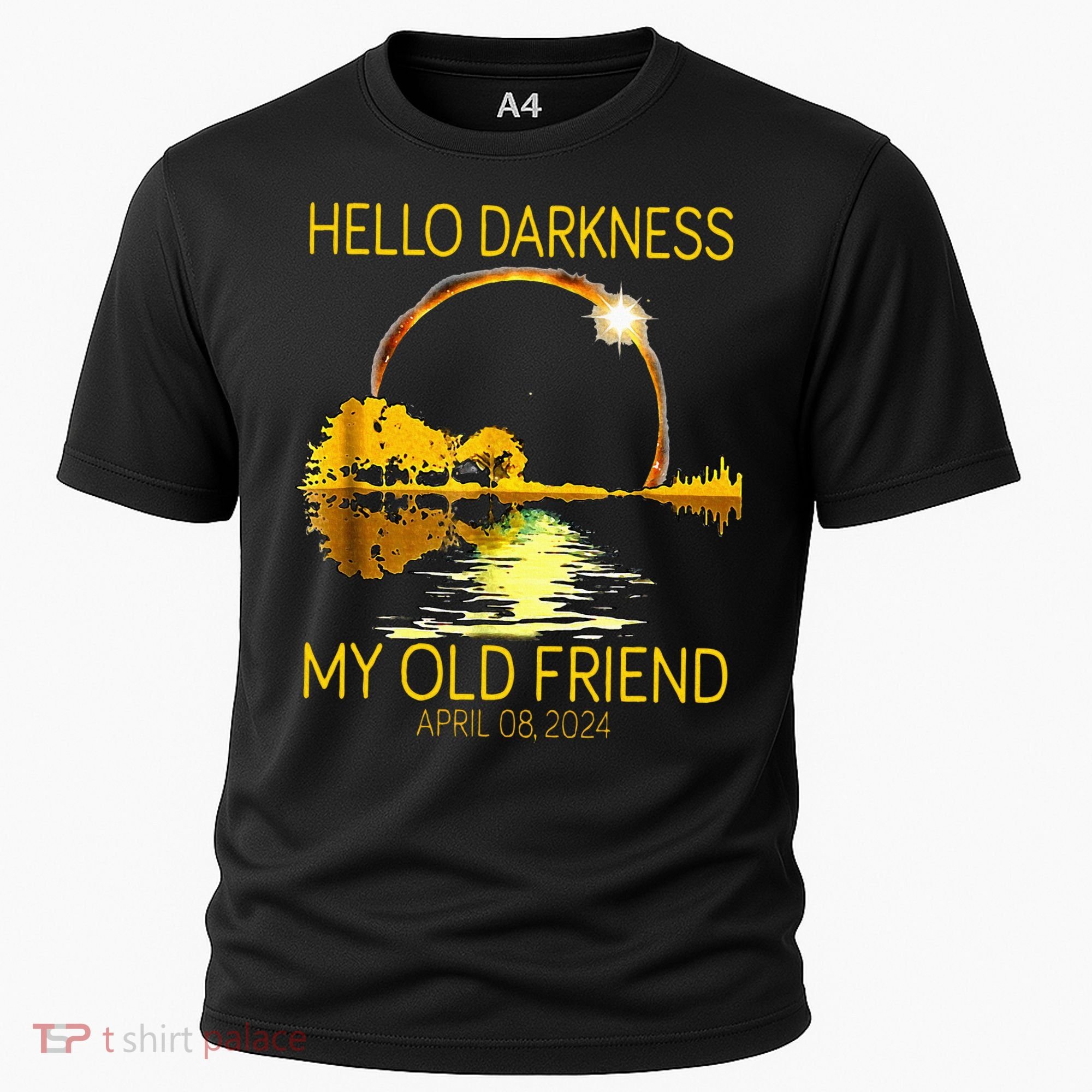Hello Darkness My Old Friend Funny 2024 Solar Eclipse 4.8.24 Cooling Performance Crew T-Shirt