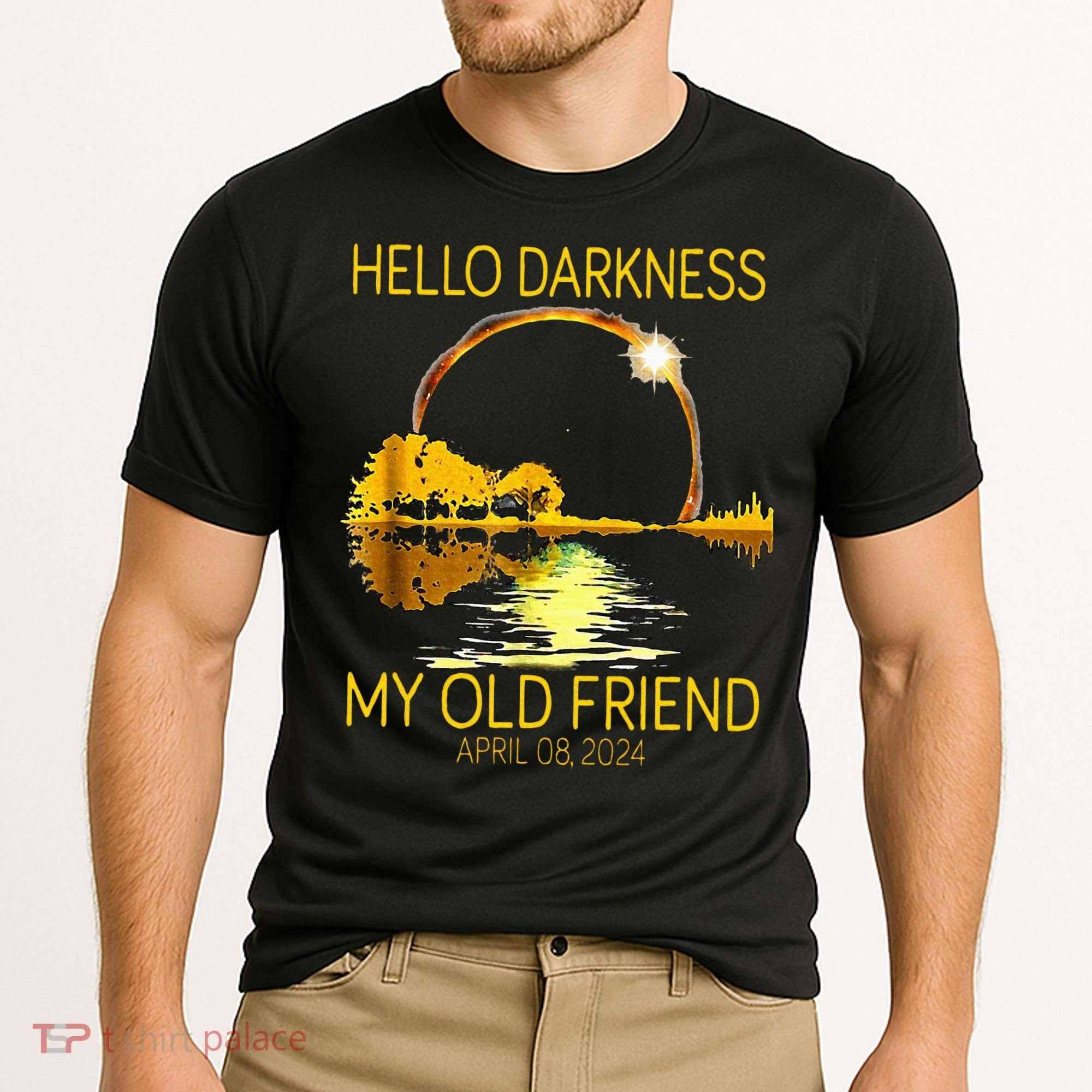 Hello Darkness My Old Friend Funny 2024 Solar Eclipse 4.8.24 Cooling Performance Crew T-Shirt