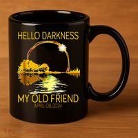 Hello Darkness My Old Friend Funny 2024 Solar Eclipse 4.8.24 11oz C Handle Ceramic Mug thumb 3