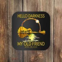 Hello Darkness My Old Friend Funny 2024 Solar Eclipse 4.8.24 Coaster thumb 0