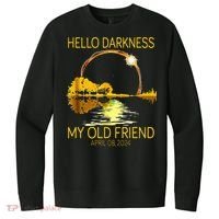 Hello Darkness My Old Friend Funny 2024 Solar Eclipse 4.8.24 V.I.T. Fleece Crew Sweatshirt thumb 0