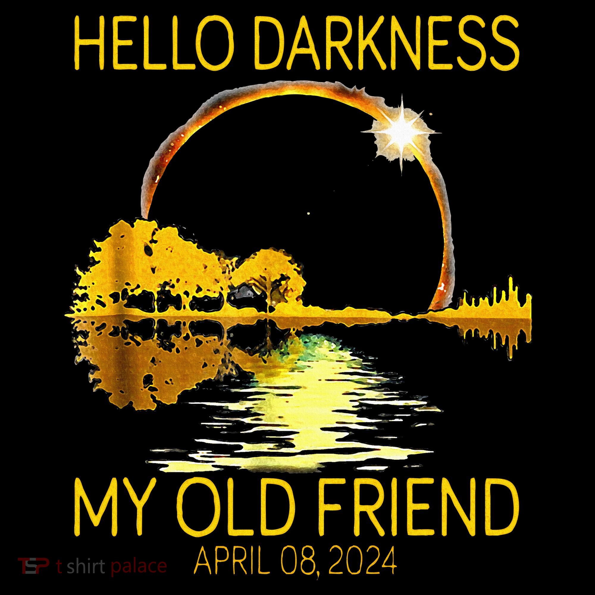 Hello Darkness My Old Friend Funny 2024 Solar Eclipse 4.8.24 Women's Hoodie