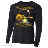 Hello Darkness My Old Friend Funny 2024 Solar Eclipse 4.8.24 Cooling Performance Long Sleeve Crew thumb 0