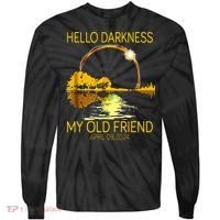 Hello Darkness My Old Friend Funny 2024 Solar Eclipse 4.8.24 Tie-Dye Long Sleeve Shirt thumb 0