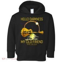 Hello Darkness My Old Friend Funny 2024 Solar Eclipse 4.8.24 Toddler Hoodie thumb 0