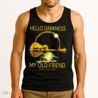 Hello Darkness My Old Friend Funny 2024 Solar Eclipse 4.8.24 Tank Top thumb 3