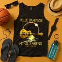Hello Darkness My Old Friend Funny 2024 Solar Eclipse 4.8.24 Tank Top thumb 4