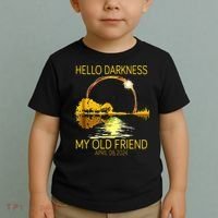 Hello Darkness My Old Friend Funny 2024 Solar Eclipse 4.8.24 Toddler T-Shirt thumb 2