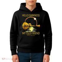 Hello Darkness My Old Friend Funny 2024 Solar Eclipse 4.8.24 Kids Hoodie thumb 4