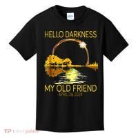 Hello Darkness My Old Friend Funny 2024 Solar Eclipse 4.8.24 Kids T-Shirt thumb 0
