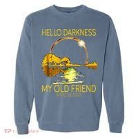 Hello Darkness My Old Friend Funny 2024 Solar Eclipse 4.8.24 Garment-Dyed Sweatshirt thumb 0