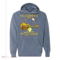 Hello Darkness My Old Friend Funny 2024 Solar Eclipse 4.8.24 Comfort Colors Garment-Dyed Hooded Sweatshirt thumb 0