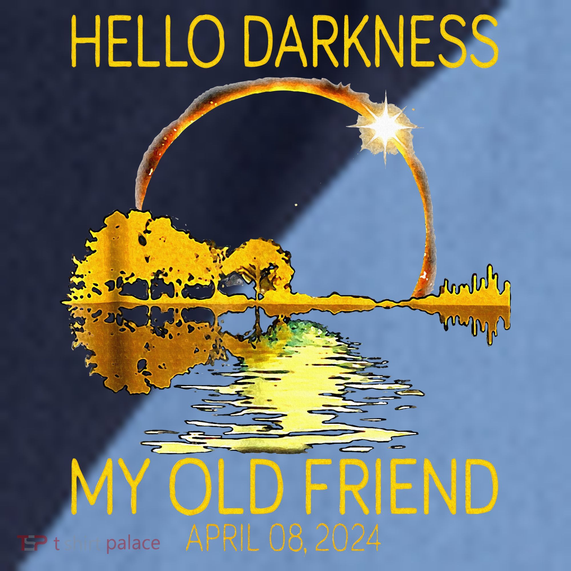 Hello Darkness My Old Friend Funny 2024 Solar Eclipse 4.8.24 Raglan Baseball Sleeve Shirt