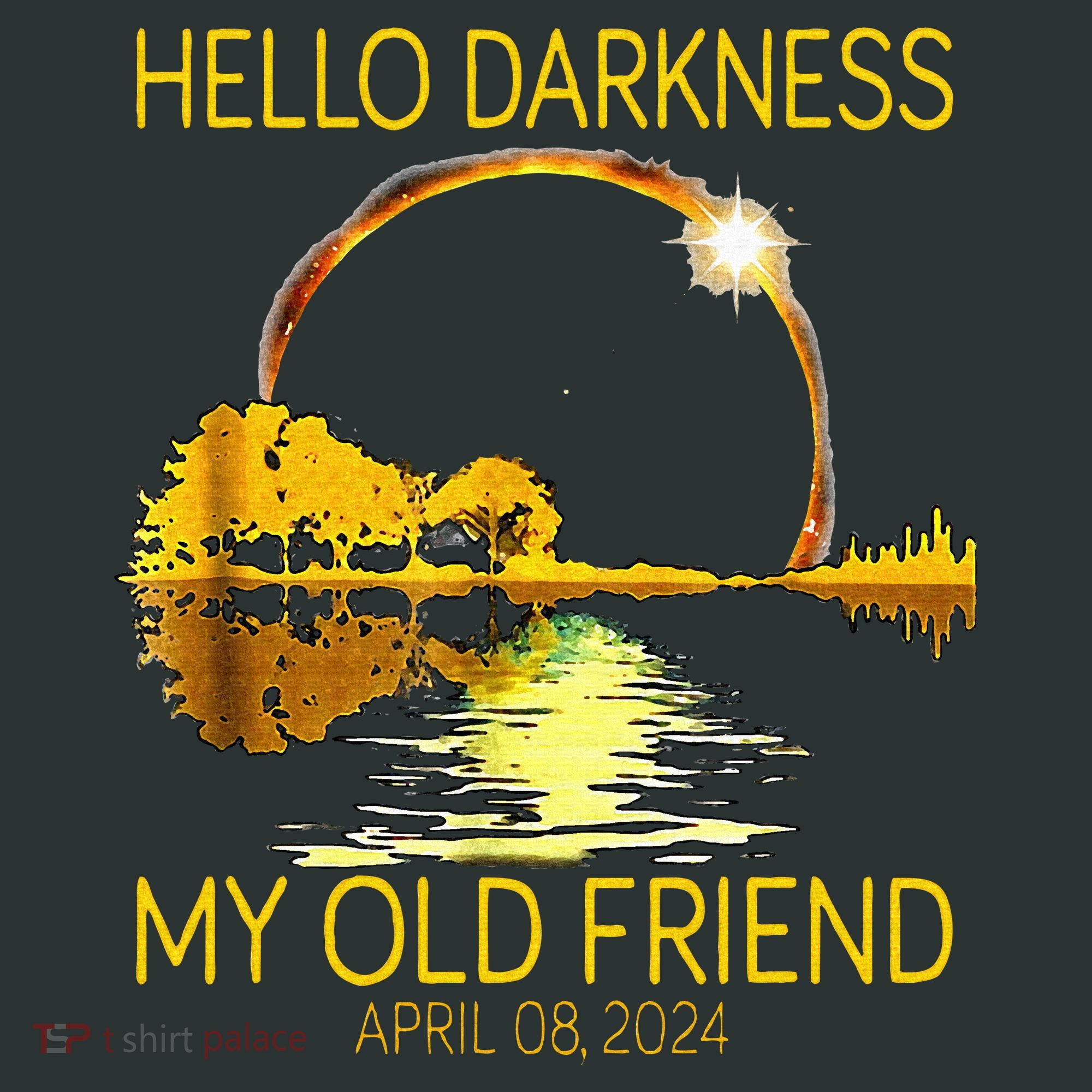 Hello Darkness My Old Friend Funny 2024 Solar Eclipse 4.8.24 Infant Baby Jersey Bodysuit
