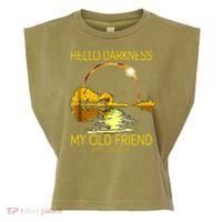 Hello Darkness My Old Friend Funny 2024 Solar Eclipse 4.8.24 Garment-Dyed Women's Muscle Tee thumb 0