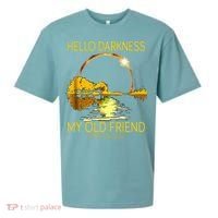 Hello Darkness My Old Friend Funny 2024 Solar Eclipse 4.8.24 Sueded Cloud Jersey T-Shirt thumb 0