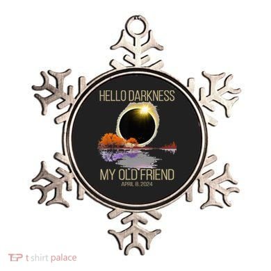 Hello Darkness My Old Friend Solar Eclipse April 08 2024 Ornament