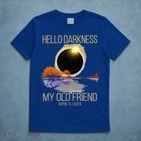 Hello Darkness My Old Friend Solar Eclipse April 08 2024 T-Shirt thumb 5