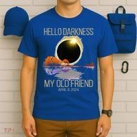 Hello Darkness My Old Friend Solar Eclipse April 08 2024 T-Shirt thumb 6