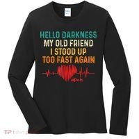 Hello Darkness My Old Friend I Stood Up Too Fast Again Pots Women's Long Sleeve Shirt thumb 0