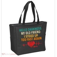 Hello Darkness My Old Friend I Stood Up Too Fast Again Pots Tote Bag thumb 2