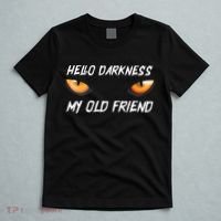 Hello Darkness My Old Friend Halloween Costume Cat T-Shirt thumb 5