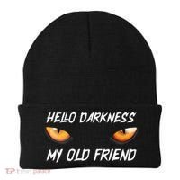 Hello Darkness My Old Friend Halloween Costume Cat Beanie thumb 0