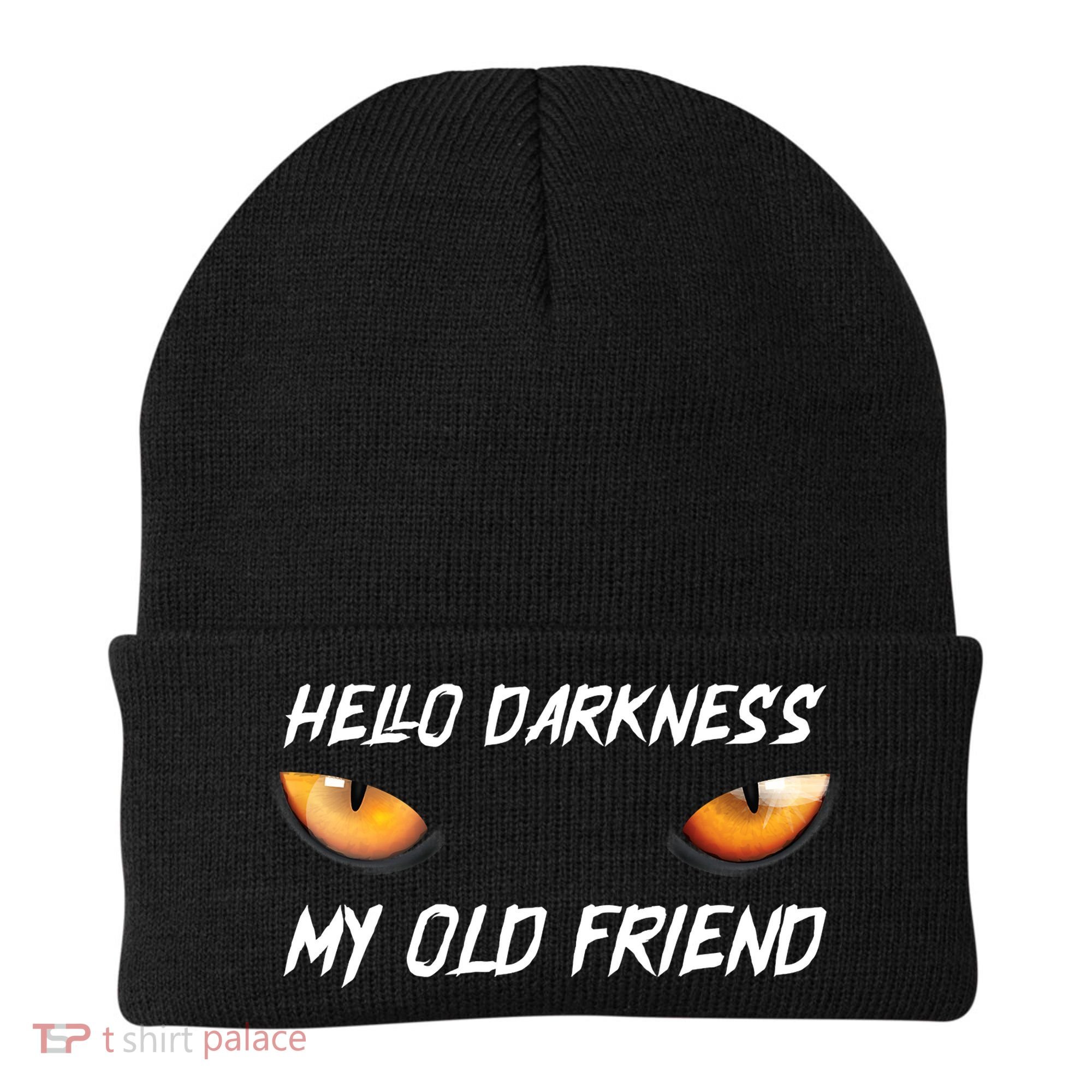 Hello Darkness My Old Friend Halloween Costume Cat Beanie