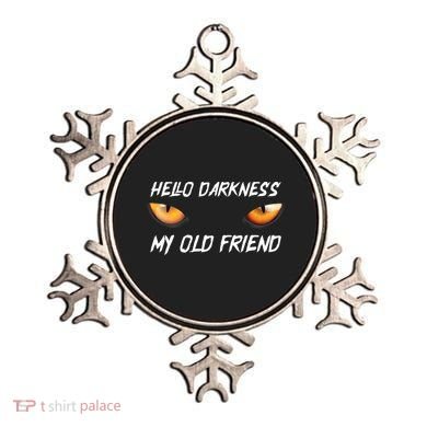 Hello Darkness My Old Friend Halloween Costume Cat Ornament