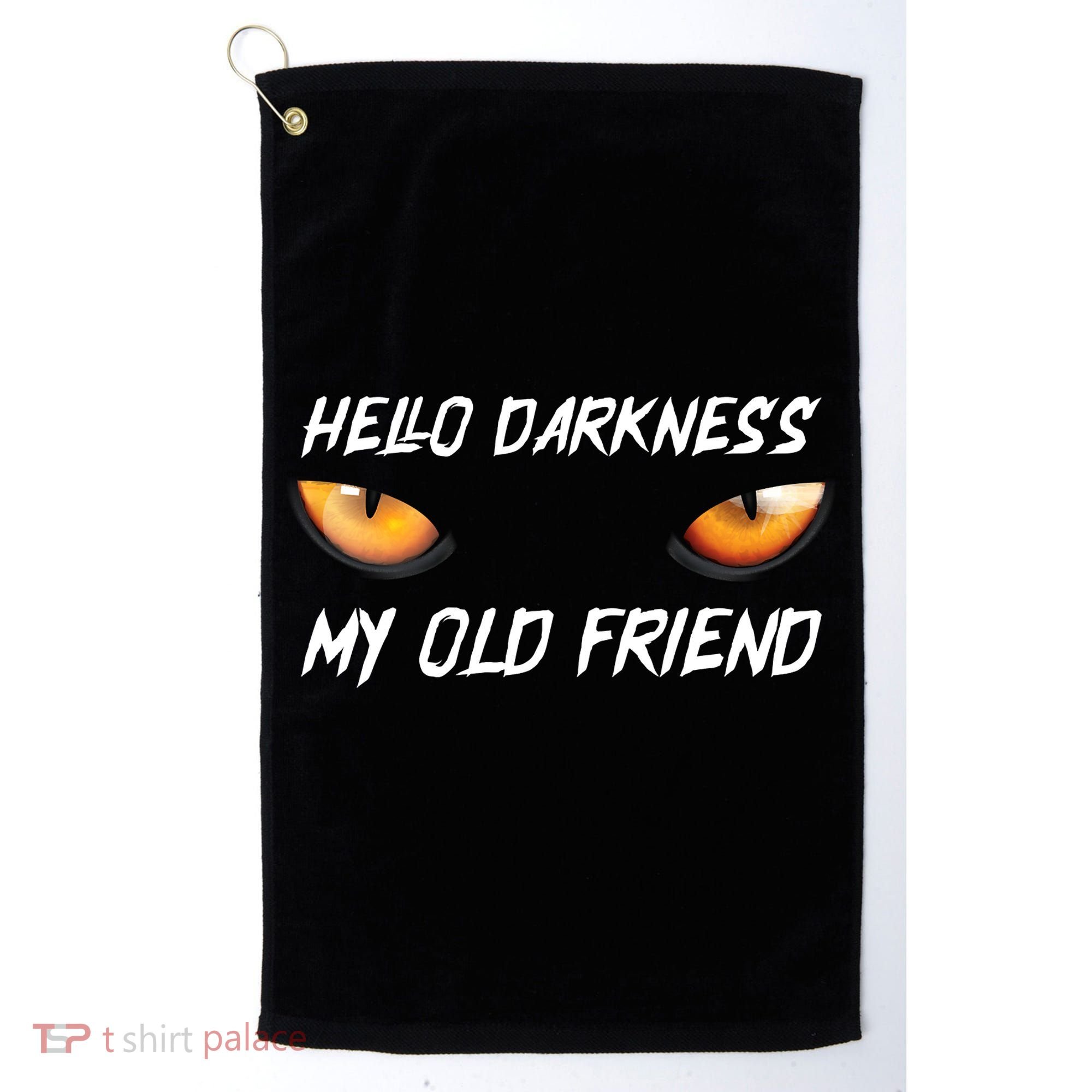 Hello Darkness My Old Friend Halloween Costume Cat Golf Towel
