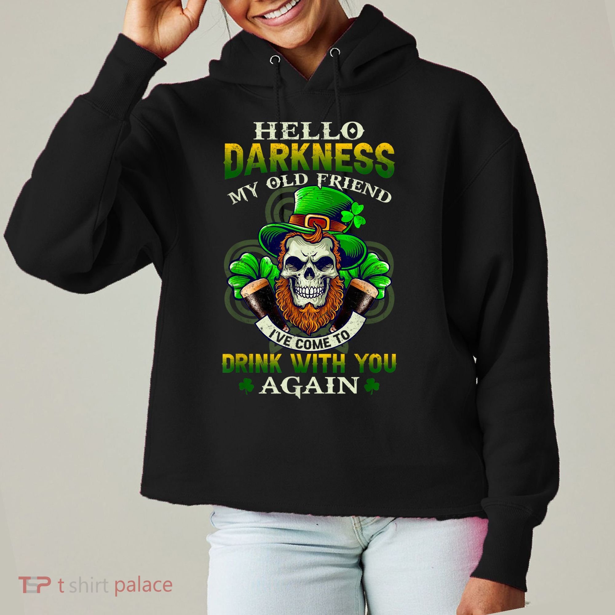 Hello Darkness My Old Friend I’ve Come To Drink With You Again Ladies Heavyweight Boxy Pullover Hoodie