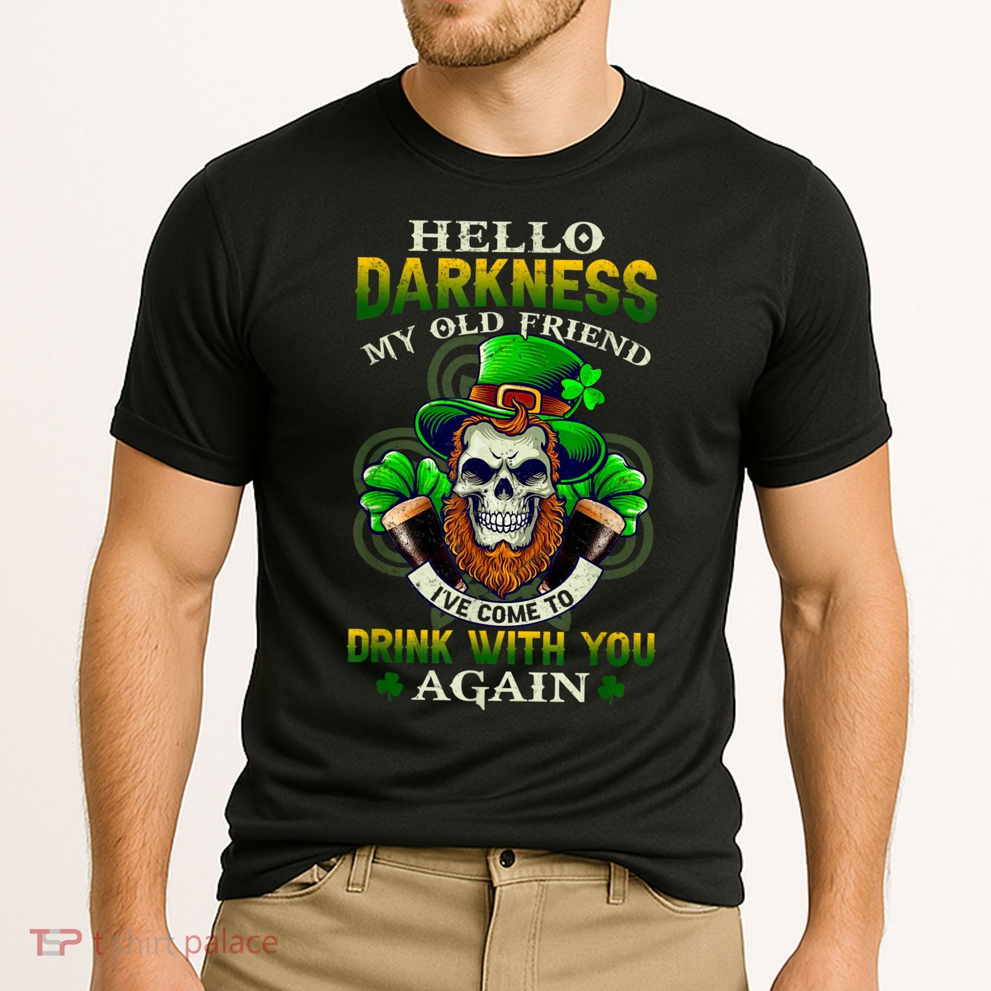 Hello Darkness My Old Friend I’ve Come To Drink With You Again Cooling Performance Crew T-Shirt